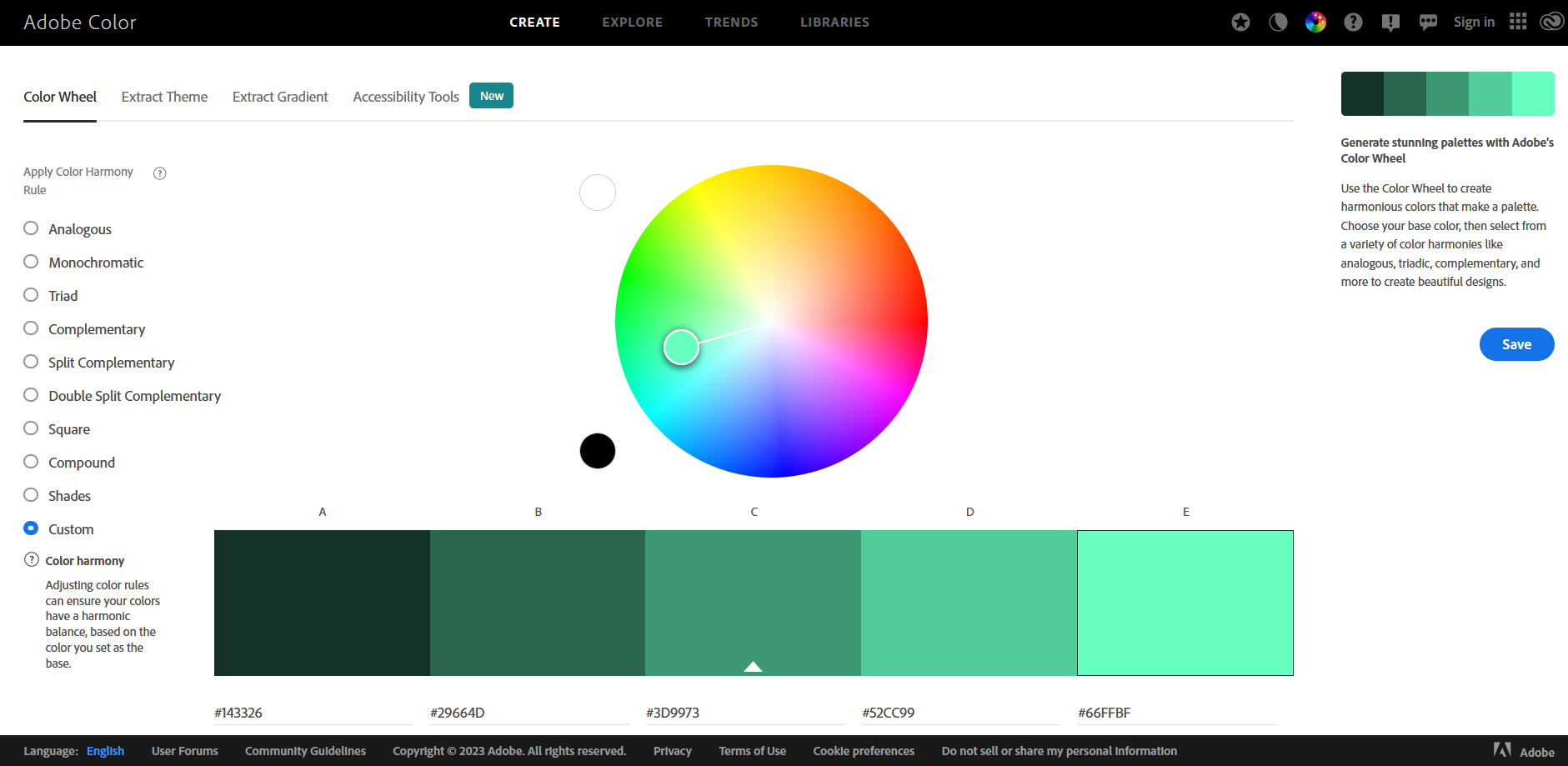 Adobe Color Screenshot